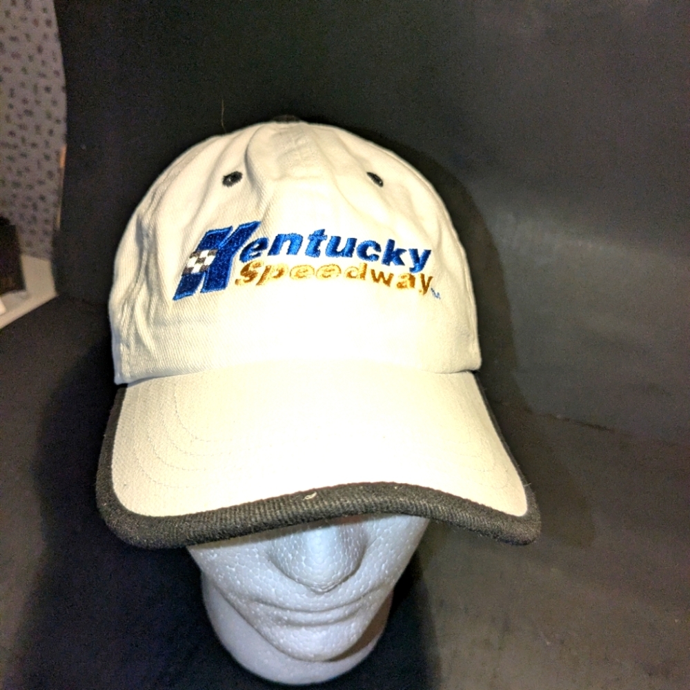 Kentucky Motor Speedway Adjustable Hat White Sponsored By Cintas